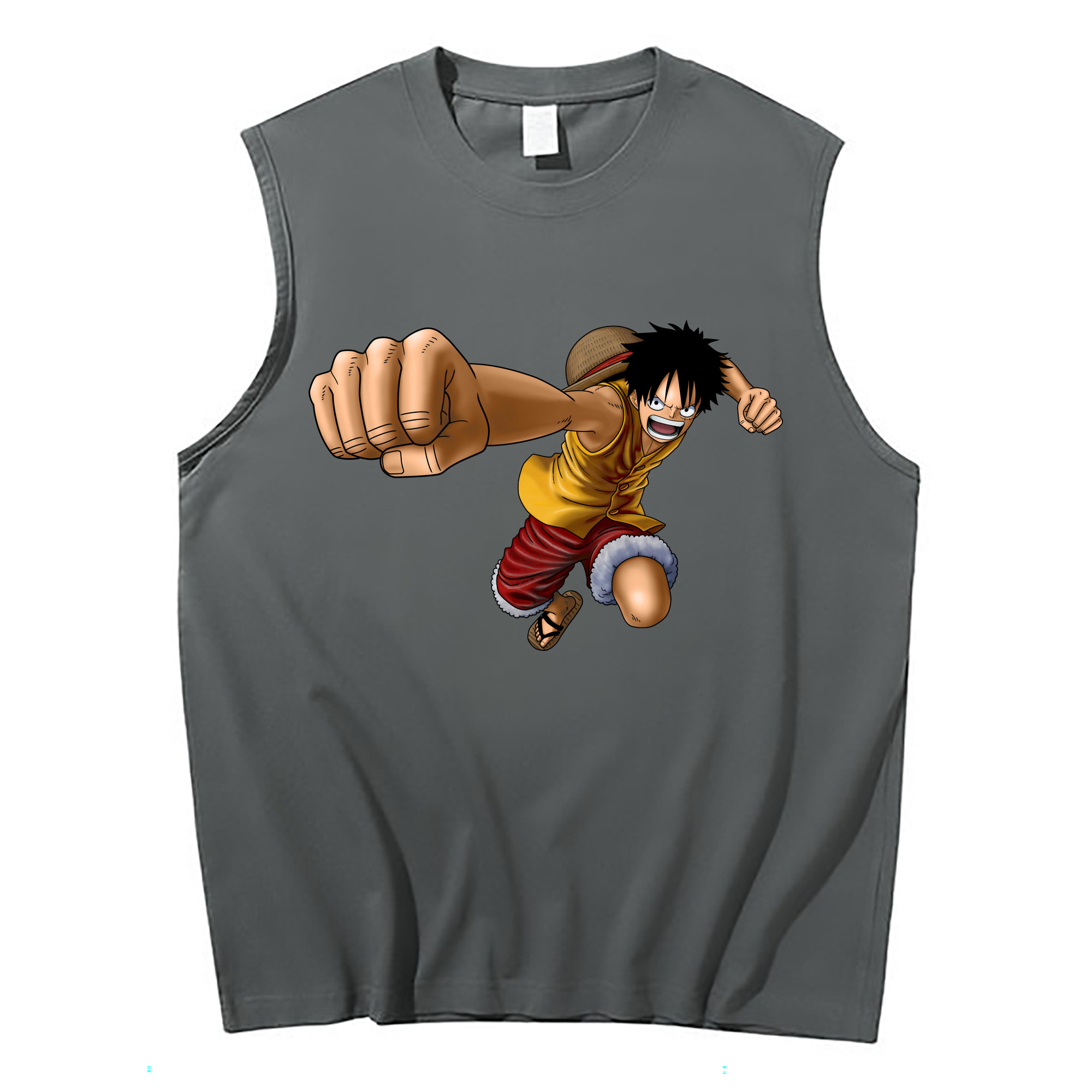 ワンピース モンキー・D・ルフィ ONE PIECE Monkey D. Luffy コットン100％タンクトップ（フロントプリント）